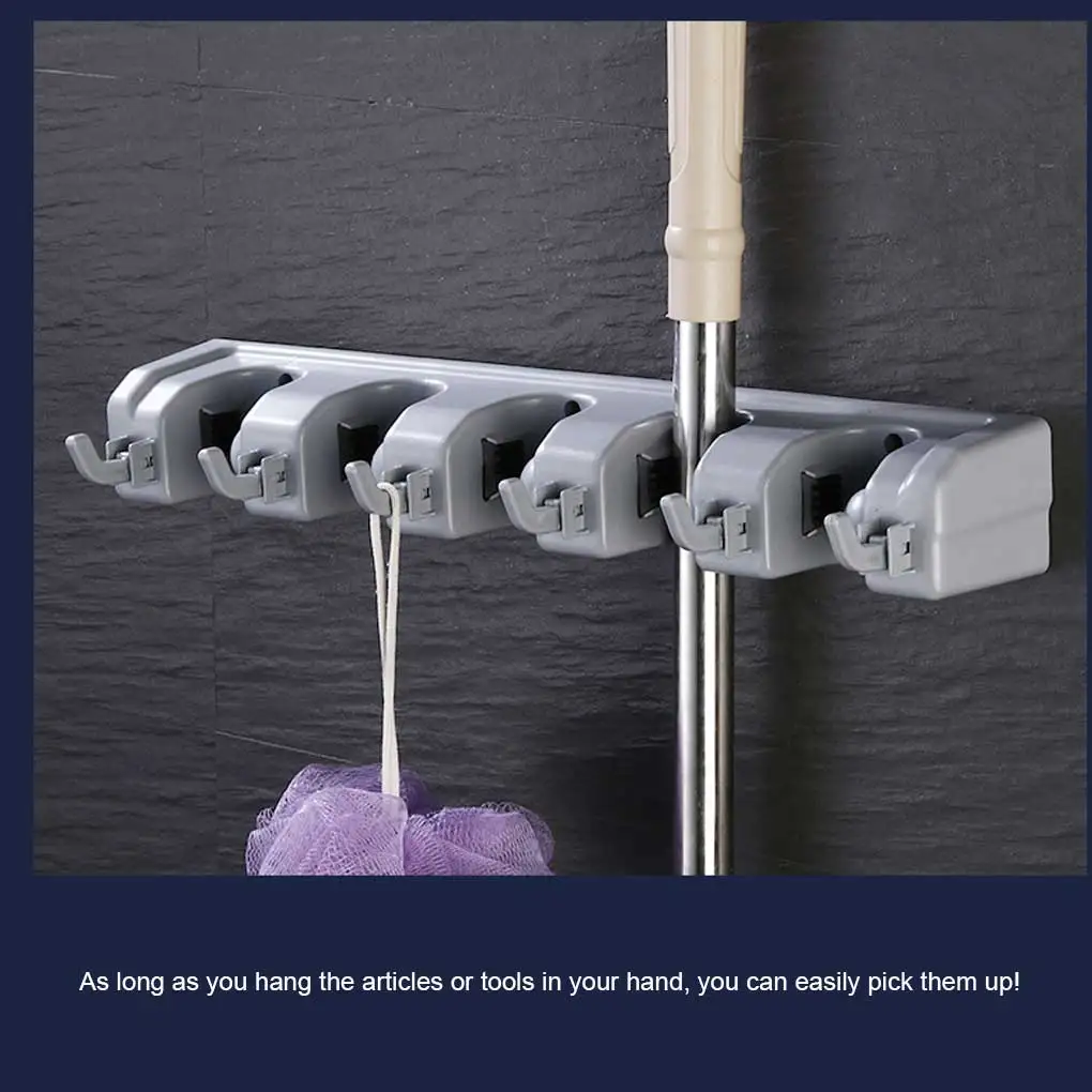 

Mops Hanger Portable Waterproof Bathroom Bath Ball Broom Hook Accessories