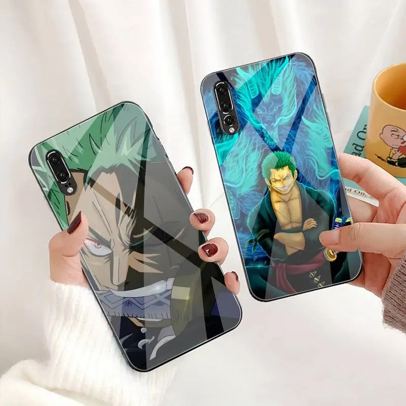 

One Piece Roronoa Zoro Phone Case Tempered Glass For Huawei P30 P20 P10 lite honor 7A 8X 9 10 mate 20 Pro
