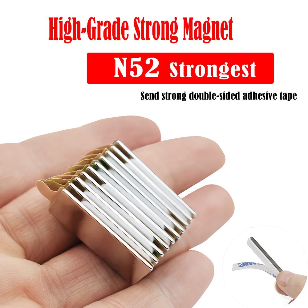 Сверхмощный неодимовый магнит круглый тонкий с двухсторонней клейкой полосой