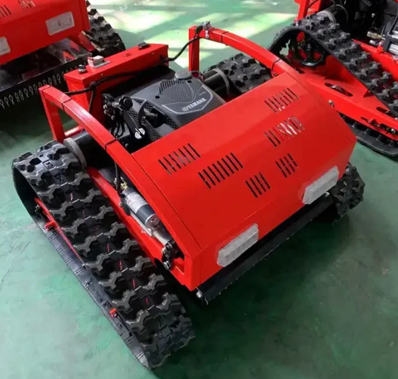 Бензиновая газонокосилка с дистанционным управлением гусеничная вездеходная