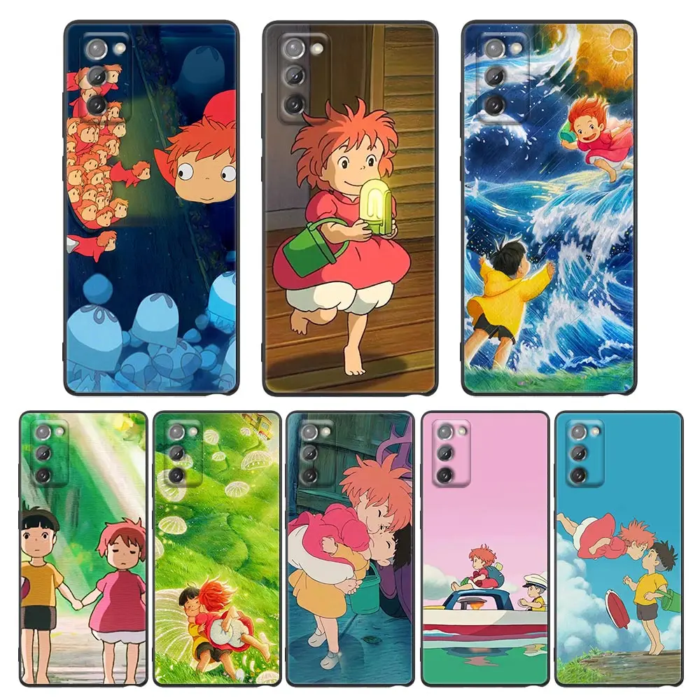 

Case For Samsung NOTE 20 10 Ultra Lite M62 M53 M51 M33 M31 M30S 5G 2018 J8 J7 Pro Plus Prime Case Capa Funda Ponyo on The Cliff