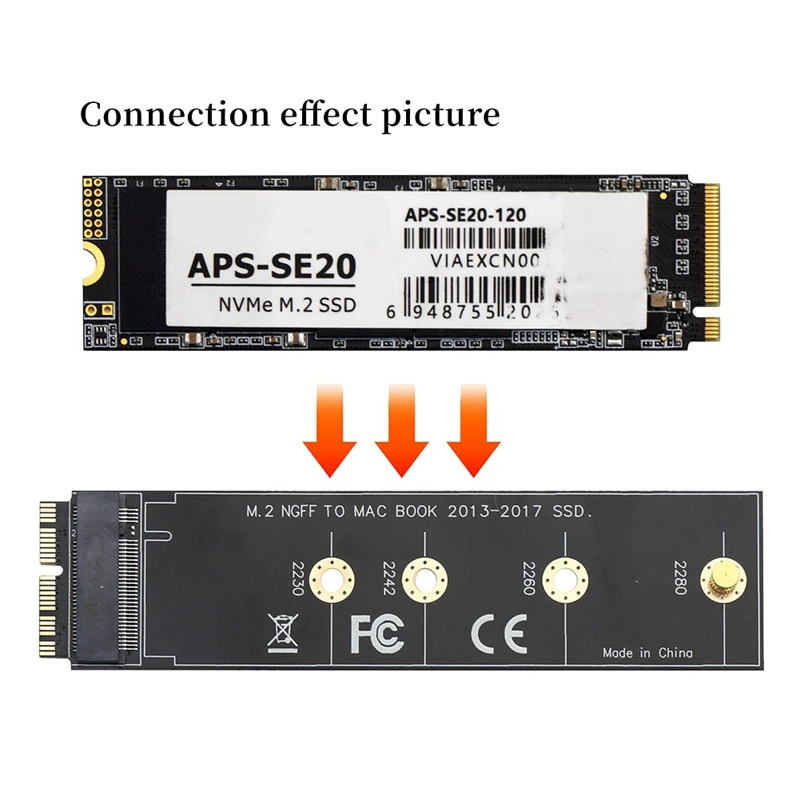 Для Air Pro 2013-2017 A1465 A1466 A1398 12 + 16Pin к NVME M-Key M.2 PCI-E 4 0 SSD жесткий диск адаптер