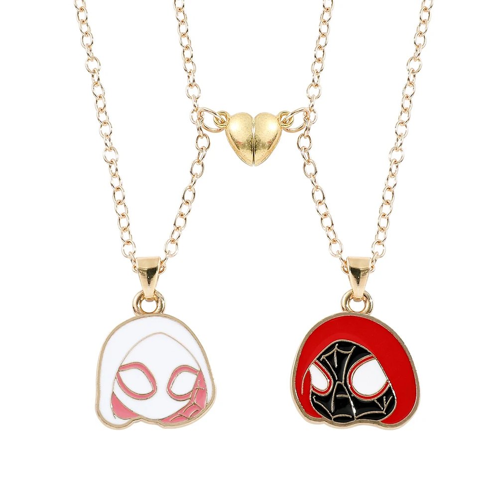  Ожерелье с героями мультфильмов Marvel аниме Человек-паук креативное сердце