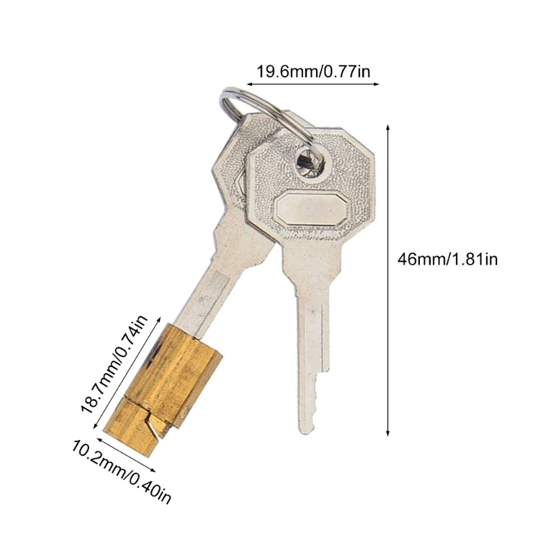 Врезной замок из нержавеющей стали 4 шт. для спален и отдельных комнат с ключом 37JD