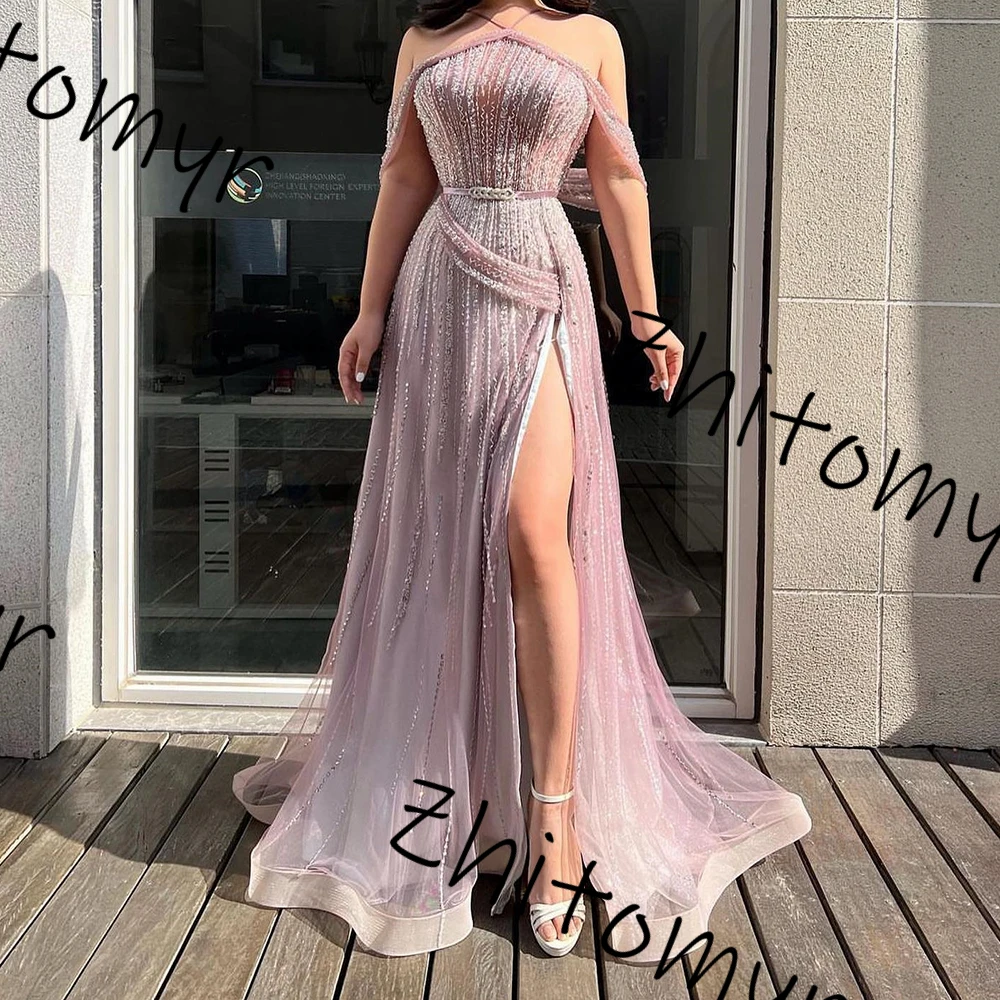 Модные Розовые асимметричные сексуальные платья Jiayigong с открытыми плечами для