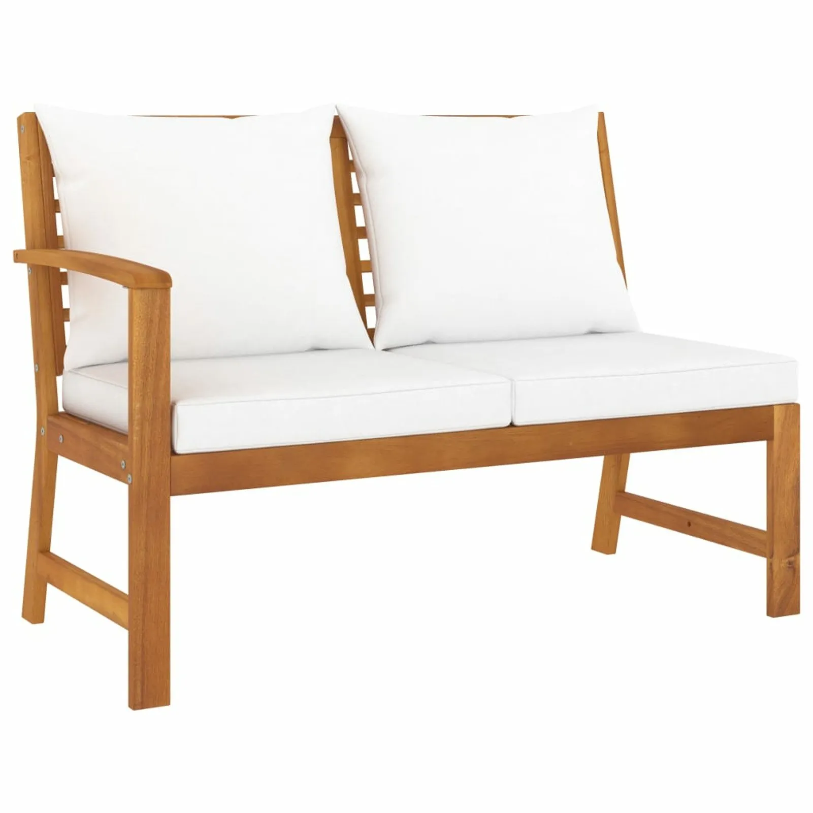 

Garden Bench 45.1" with Cream Cushion Solid Acacia Wood