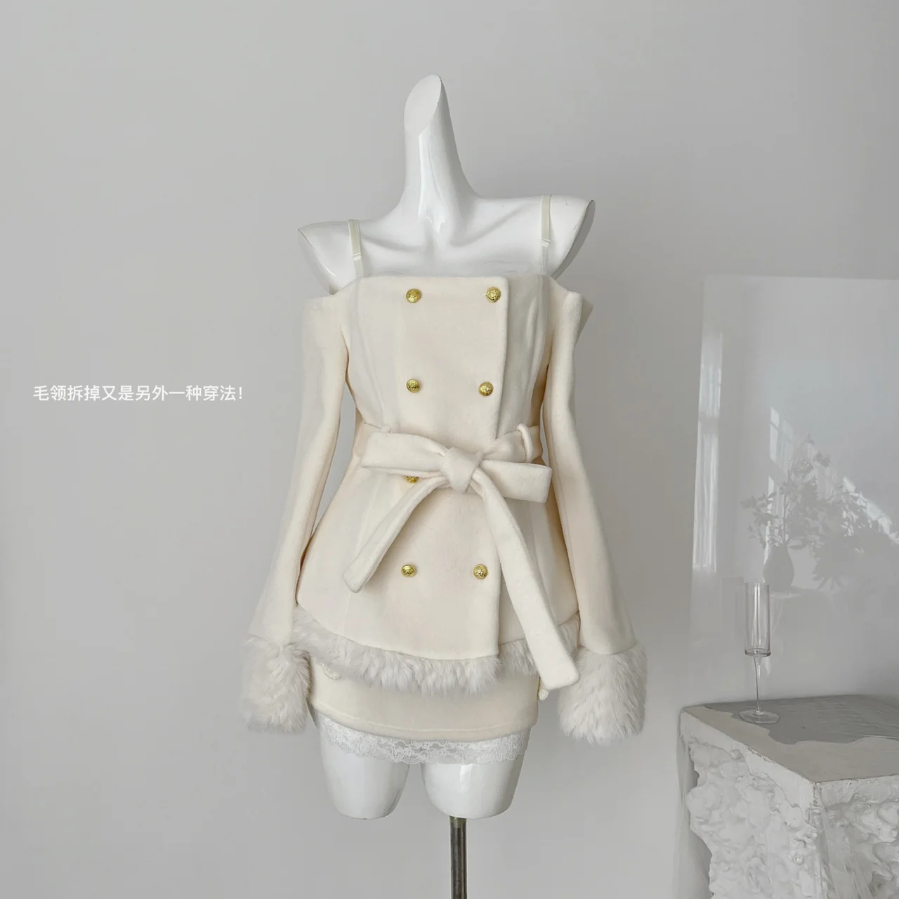 Корейская мода осенняя новая женская 3-х предметная юбка комплекты из шерстяной