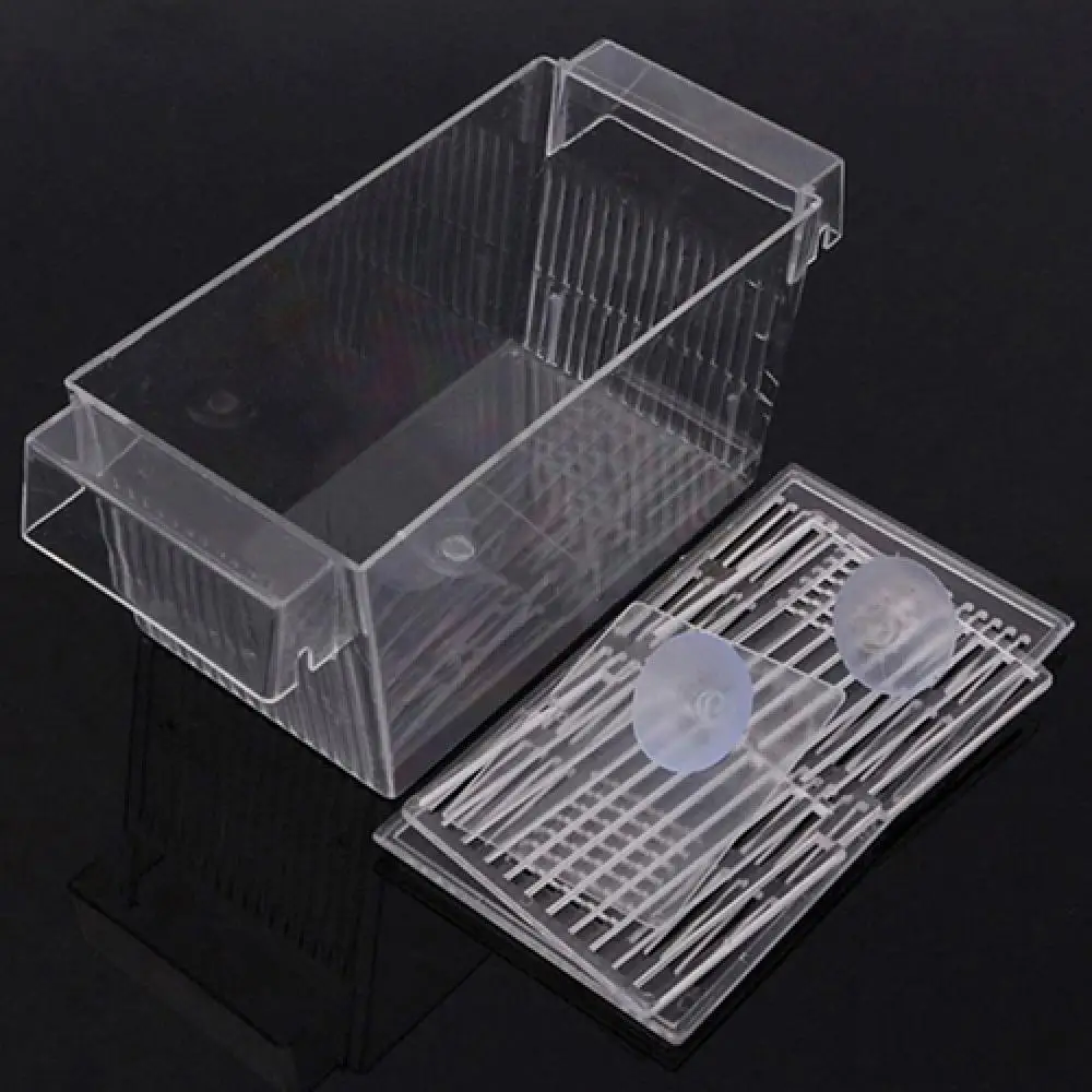 

40%HOTAquarium Fish Tank Guppy Double Breeding Breeder Rearing Trap Box HatcheryS1