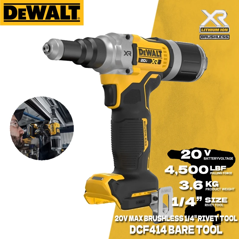 DEWALT DCF414 Brushless Cordless 1/4" Rivet Tool Bare Tool 2