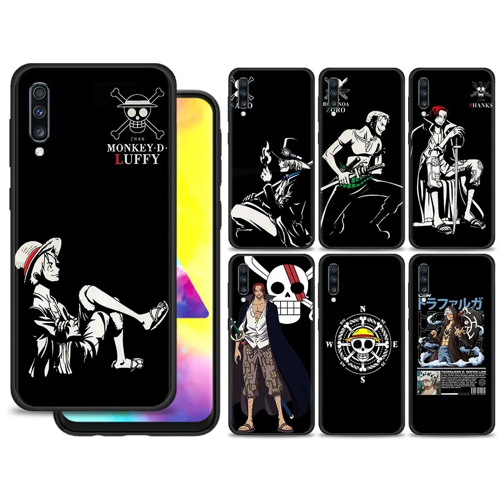 

Anime One Piece Skull LOGO Phone Case for Samsung Galaxy A50 A70 for Oppo Realme 8 8i C3 C21 for MoTo G60 G30 G9Play Plus Cover