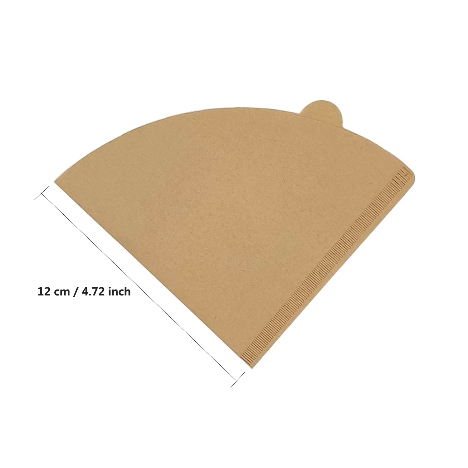 Кофейные фильтры конусные 100 штук 1-4 чашки неотбеленные натуральные коричневые