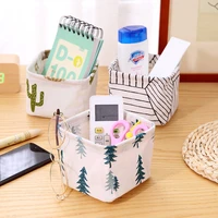 fabric storage box with handle are used desk storage organizer decorative organizer desk stationery skin care storage accessorie