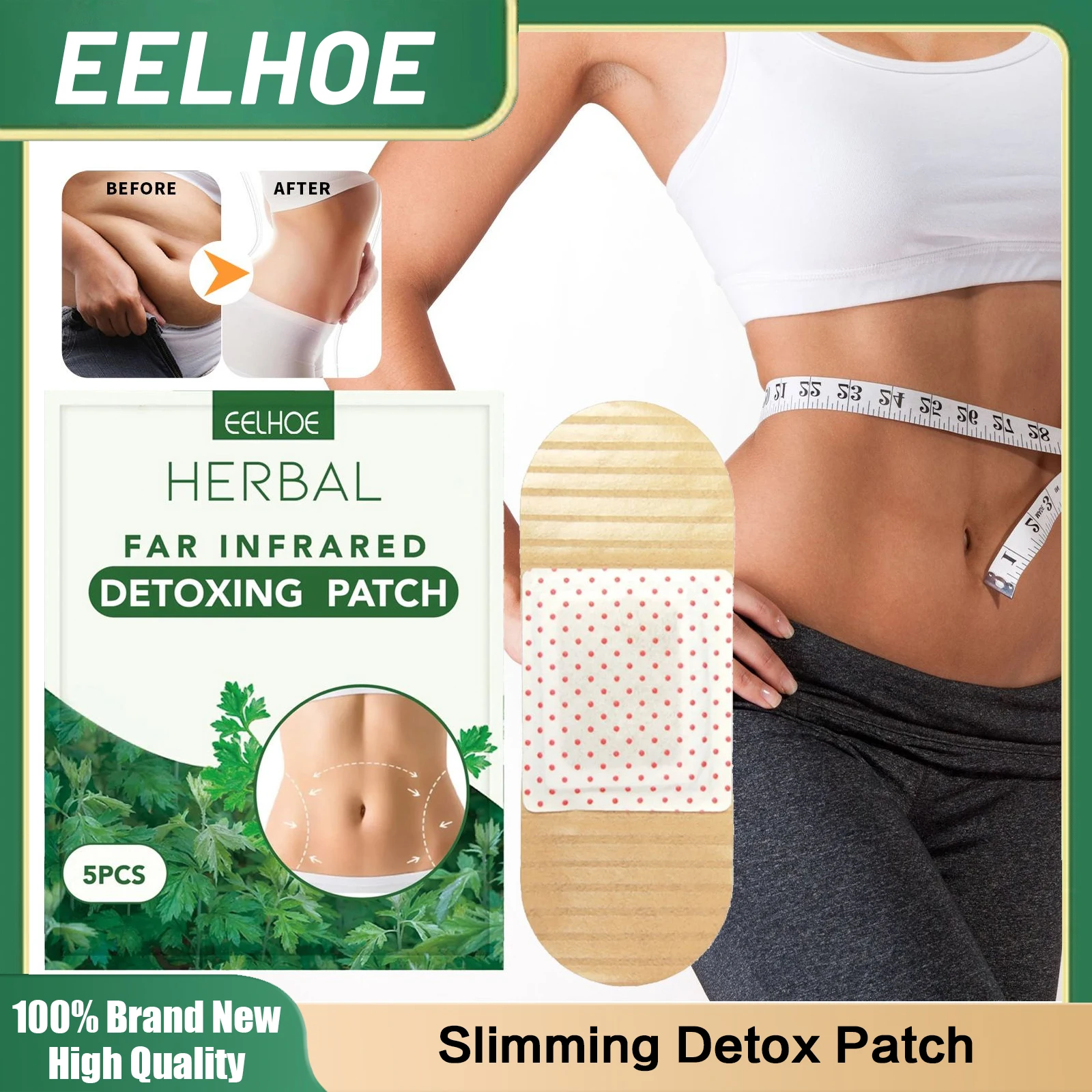 

Slimming Detox Patch Fat Burning Belly Abdomen Weight Loss for Women Tightening Body Sculpting Cellulite Reduction Sticker 5pcs