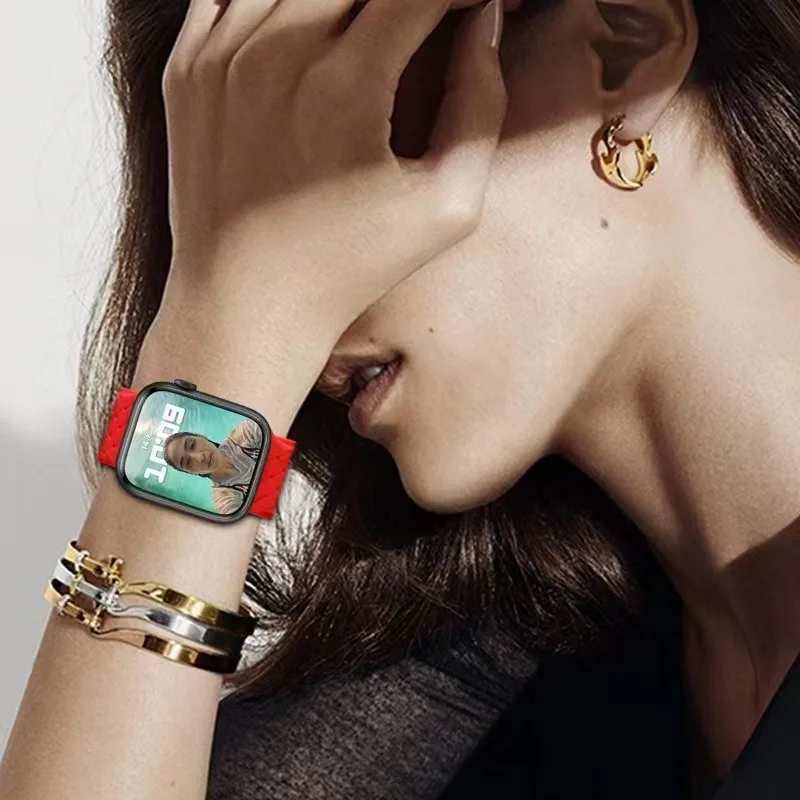 Silicone Strap For Apple Watch band 45 mm 40mm 44mm Women SportRubber Bracelet 41mm 38mm iWatch Series 8 7 6 SE 5 4 3 Ultra 49mm