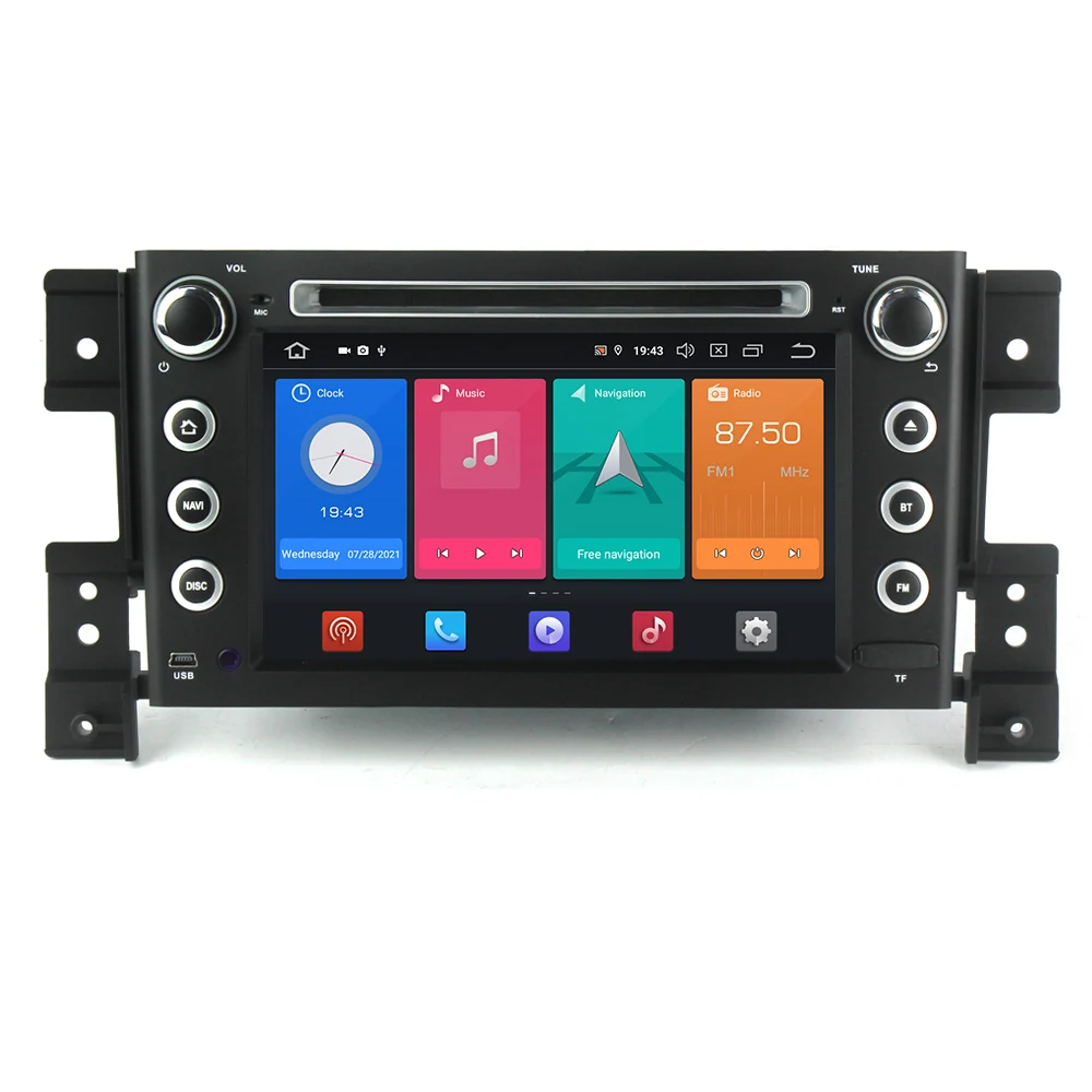 

IPS DSP 4G + 64G Android 11 1024*600 Автомобильный GPS навигатор Navifly для Suzuki Grand Vitara 2005-2018 Авторадио DVD медиа радио плеер