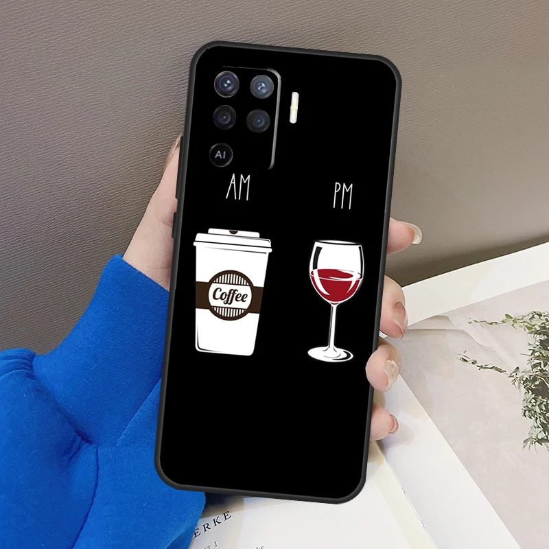 Кофейная винная чашка для OPPO A54 A74 A94 A53S A1K A15 A16 A3S A5S A83 A91 A93 A5 A9 A53 A31 A52 A72