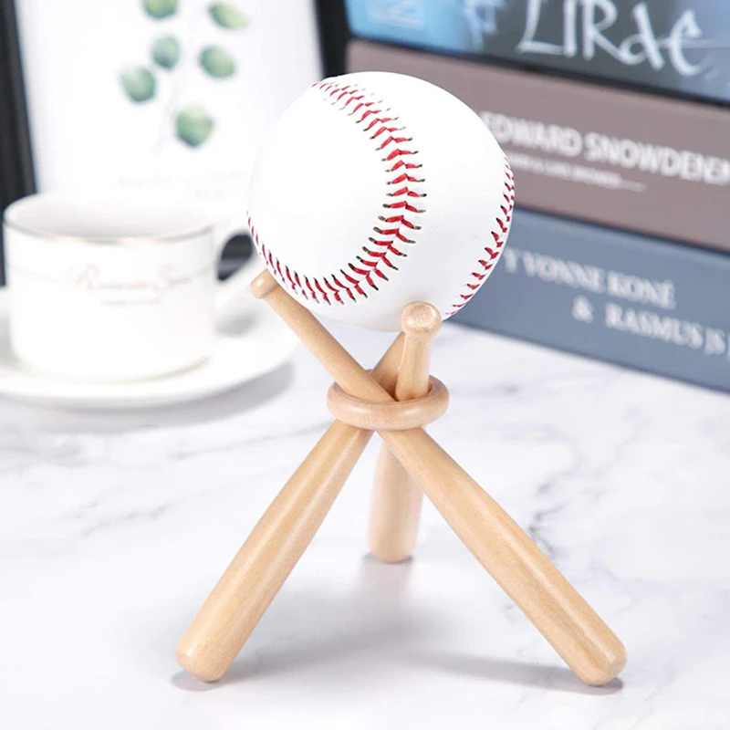 

Mini Baseball Bat Bracket Baseball Holder Baseball Golf Tennis Ball Display Stand Souvenir Ball Wood Support Holder New