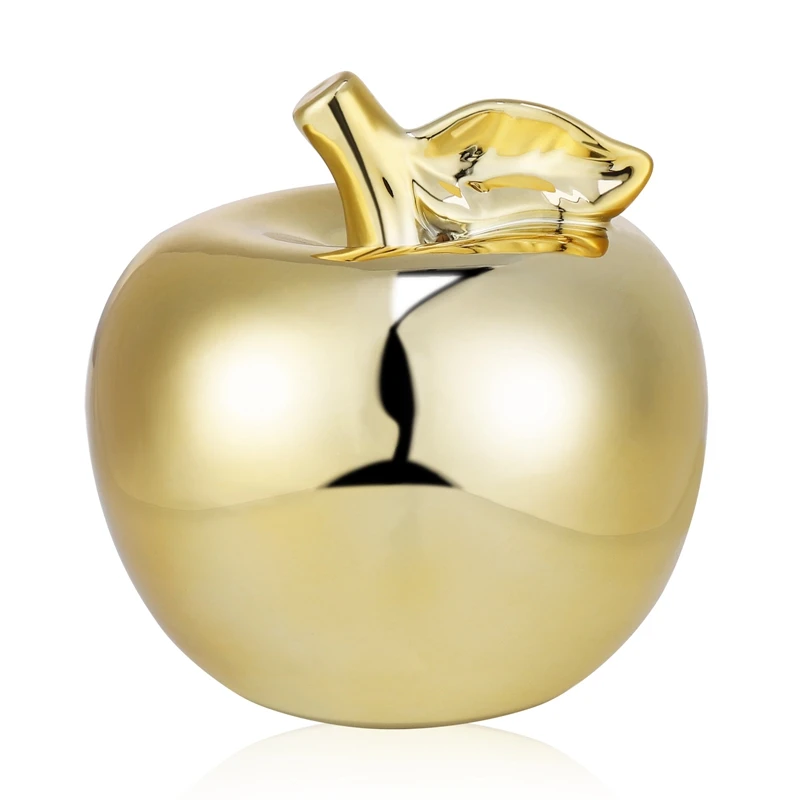 

1 шт., керамическая фигурка яблока золотого и серебряного цвета