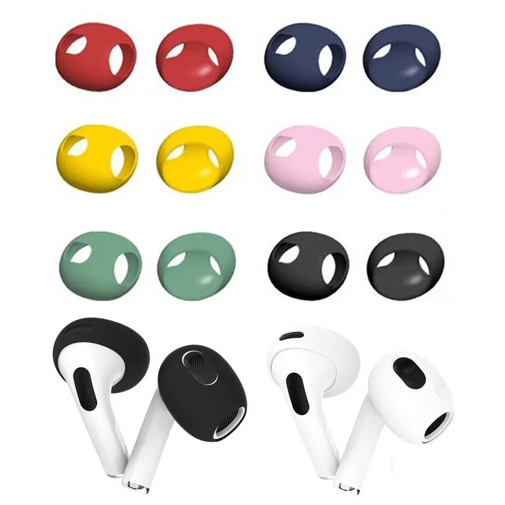 

2pcs Silicone Earphone Case Cover For Apple AirPods 3 Case Ultra Thin Earphone Tips Anti Slip Earbud Earphone Replacement Cover