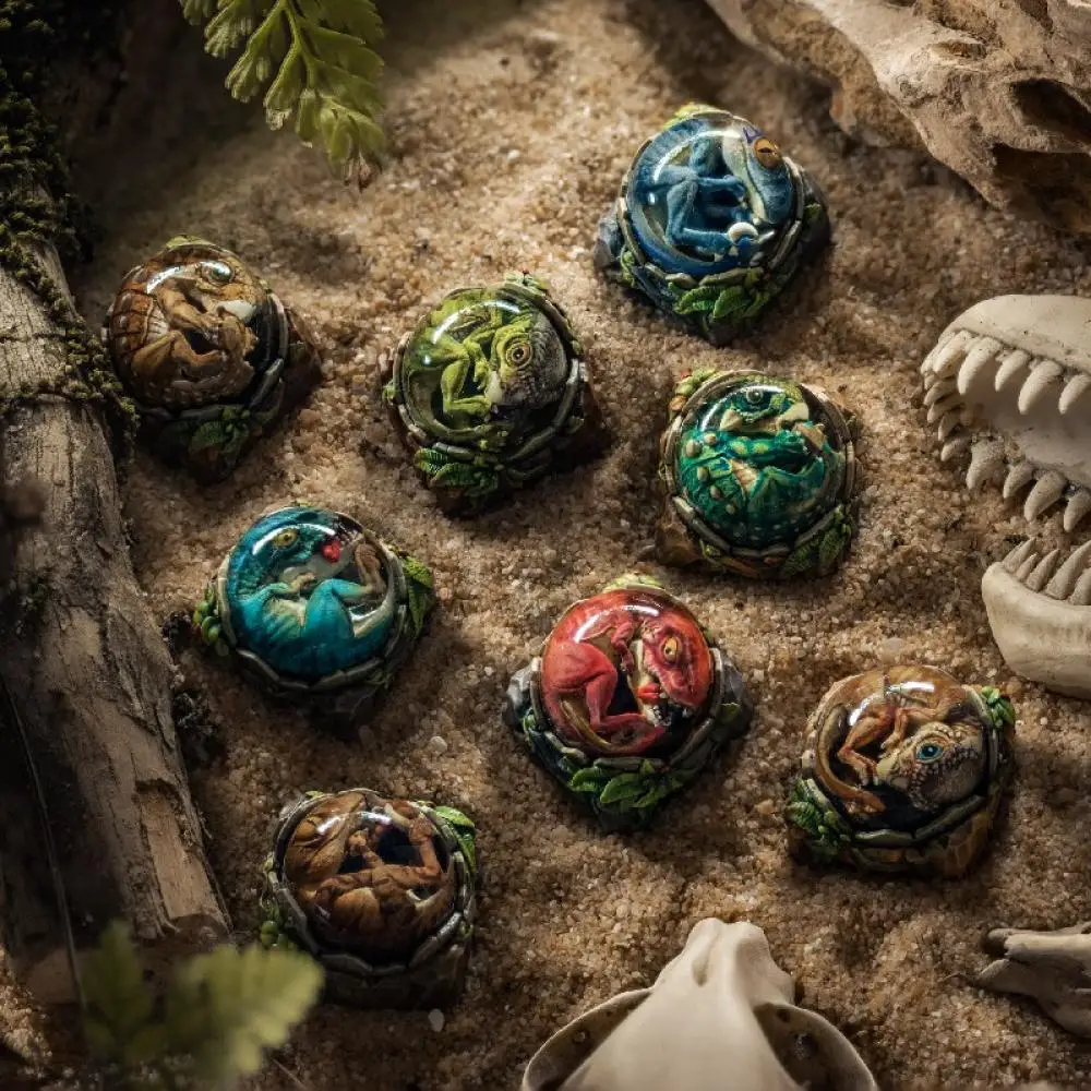 

Творческая индивидуальность механическая клавиатура украшение ручной работы Динозавр яйцо каучук колпачок для ключей коллекция подарки для мальчиков