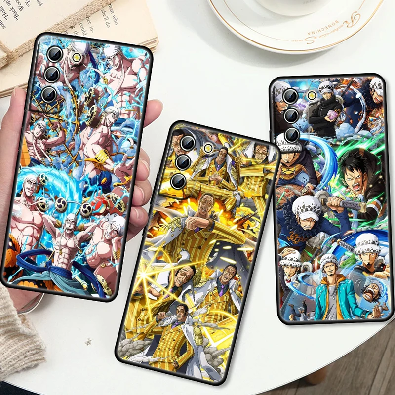 

Anime O-nes Pieces Cool For Samsung S23 S22 S21 S20 S10 S8 Note 20 A9 A73 A71 A53 A33 Ultra Plus FE Black Phone Case