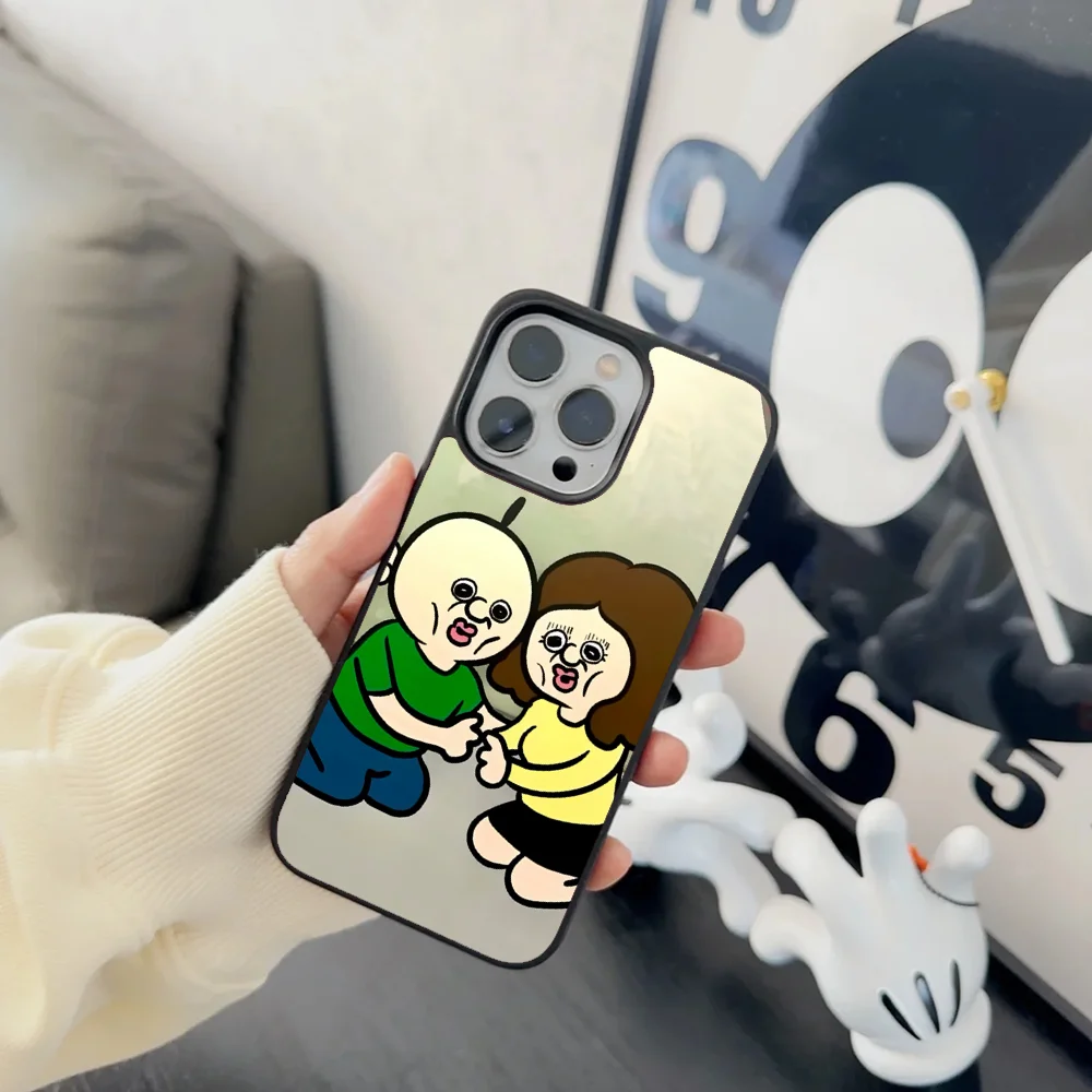 Милый мультяшный чехол Bbang для телефона IPhone 11 12 13 14 15 16 Plus Pro Max зеркальный