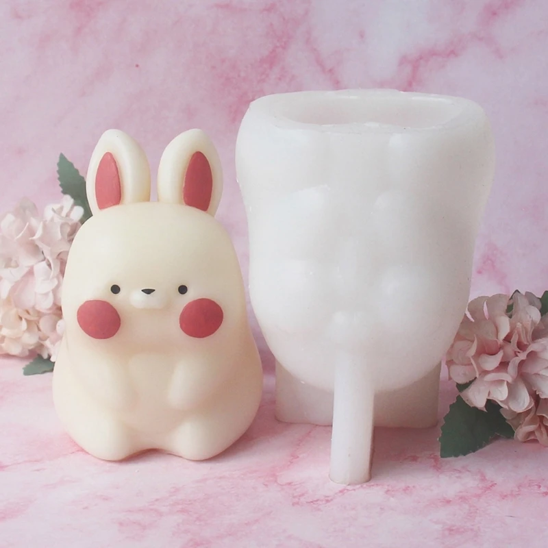 Легко демонтируемая силиконовая форма для свечей с ароматом кролика украшения