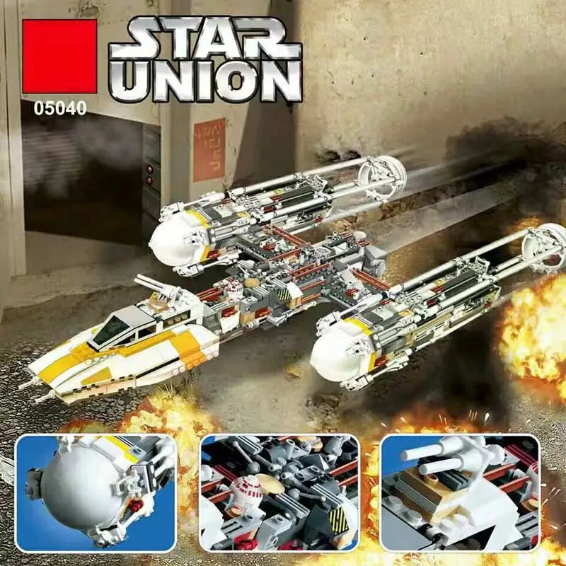 

Y Wing Starfighter Lepining Wars Space Fighters Building Block Model Compatible 05040 Toys Universe Figures Christmas Gifts