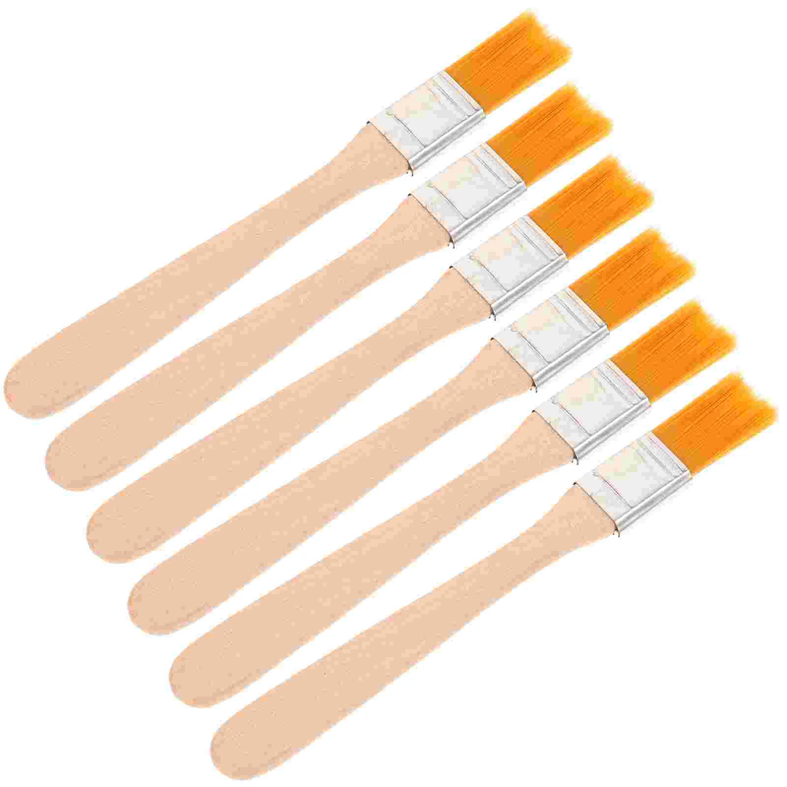 

6 Pcs Morphie Portable Paint Brushes Wooden Handle Furniture Small Reusable