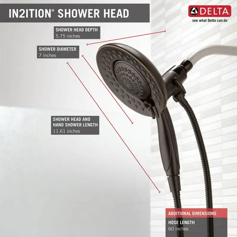 

In2itionÃÃÂ® Two-in-One Shower in Venetian Bronze 58569-RB-PK