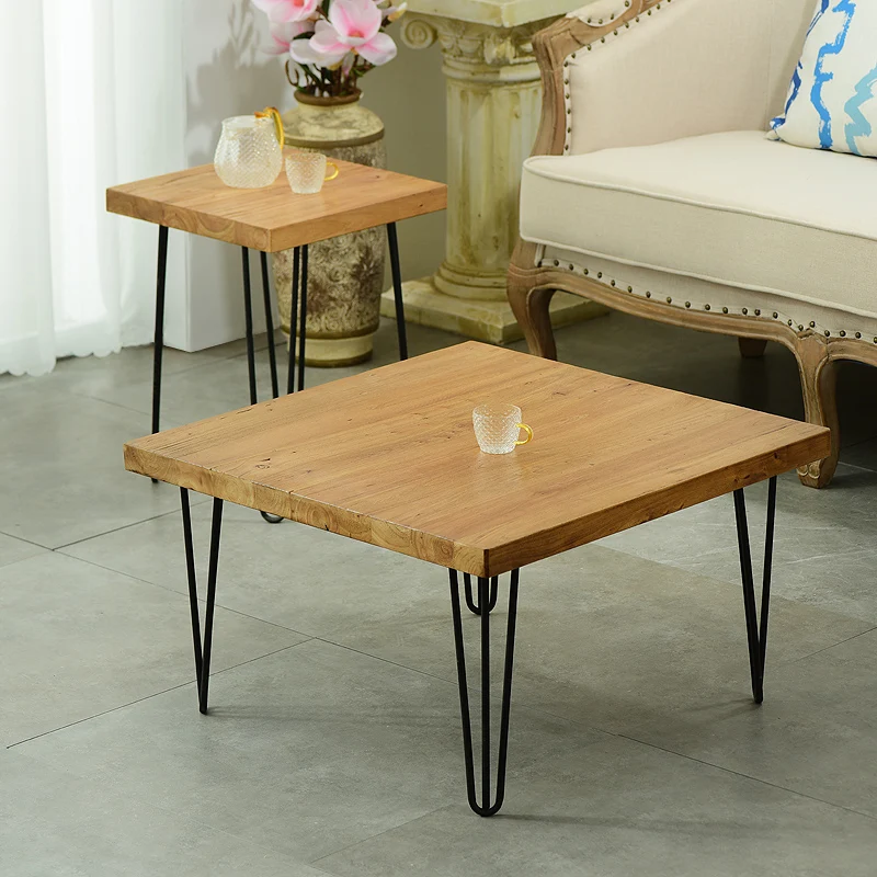 

Simple Design Coffee Tables Wood Bedroom Small Standing Side Table Square Unique Basse De Salon Dinning Table Set Furniture