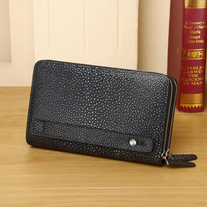 Мужской портфель-кошелек из воловьей кожи. Высококачественная