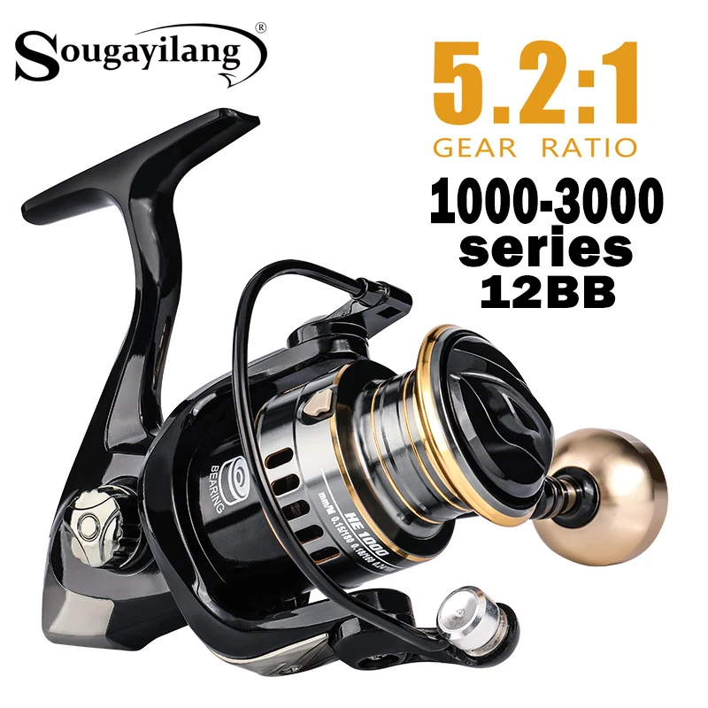 

Катушка рыболовная Sougayilang, 1000-3000, 12 шарикоподшипников, 5,2: 1