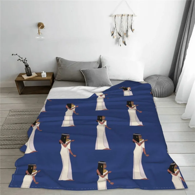 

Ancient Egypt Blanket Flannel Spring/Autumn Ethnic With Beautiful Egyptian Ladies Soft Throw Blanket for Home Car Rug Piece