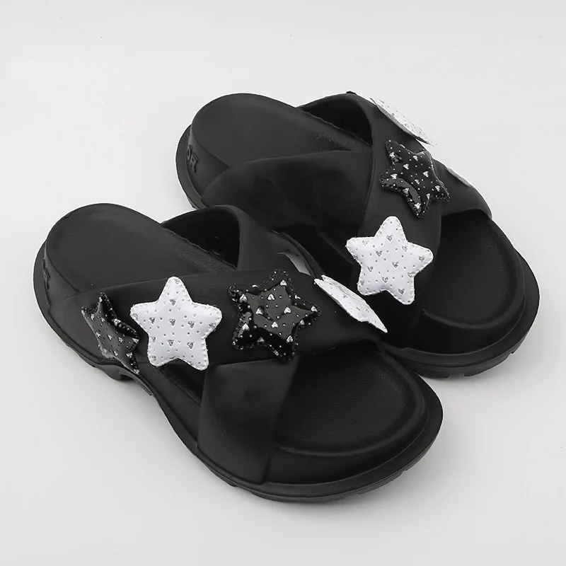 Goth White Black Y2K Star Shoe Charms DIY Accessories For Women Girls Shoes Buckles Decoration Cool Gothic Punk Jewelry Gifts