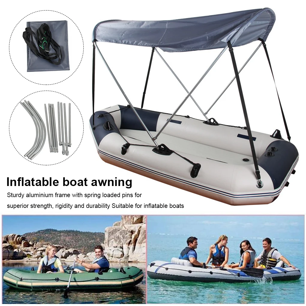 

Inflatable Boat Sun Shade Canopy Kayak Canoe Sailboat Awning Top Cover Water Sports Drifting Sail Shelter Accessories