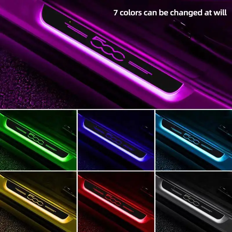 

Applicable to Fiat 500 500C 500X 500L Panda TIPO Punto Abarth car multi-color door lamp LED welcome pedal lamp
