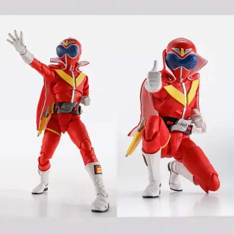 Фото Оригинальная фигурка Bandai S.H.Figuarts Shinkocchou Seihou AkaRanger к 50-летию Super Sentai, коллекционная модель меха. №4