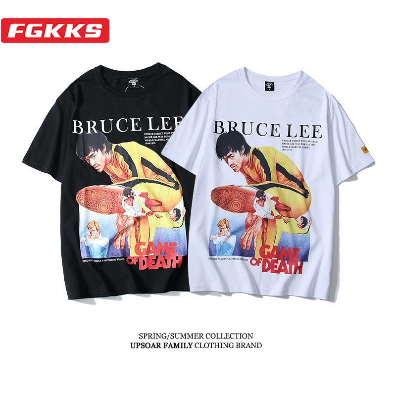 

FGKKS 2023 Повседневная футболка мужская летняя новая дышащая с круглым вырезом тренд Топ Высокое качество дизайн тренд модная популярная мужс...