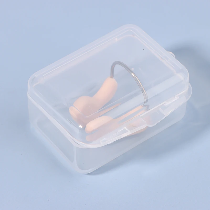 

1Pc Waterproof Swimming Nose Clip with Storage Case Anti-choking Swimming Wire Nose Clip Underwater Nose Protection