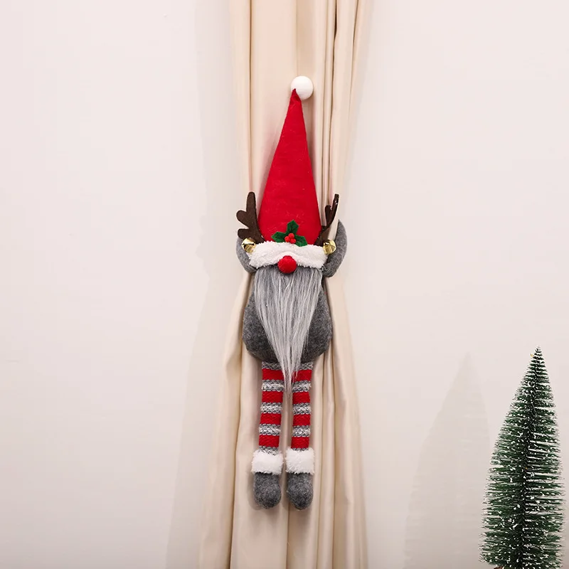 Рождественское украшение занавеска для пары кукол Рудольфа пожилых людей
