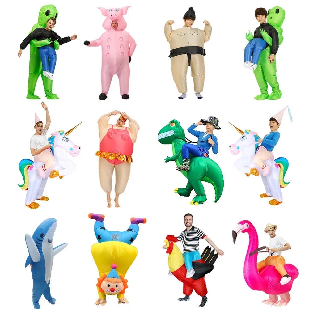 

Надувная одежда 2022 вечерние праздничные надувные костюмы динозавров, Необычные талисманы, аниме, костюм на Хэллоуин для взрослых, детей, мультяшный динозавр