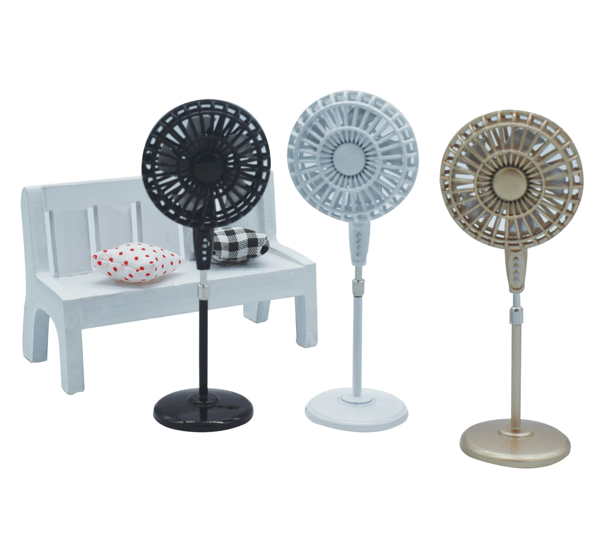 

Mini Fan Furnished Dollhouse Fan Toy DIY Miniature Dollhouse Accessory Birthday Gift For Kid Mini Modern Fan