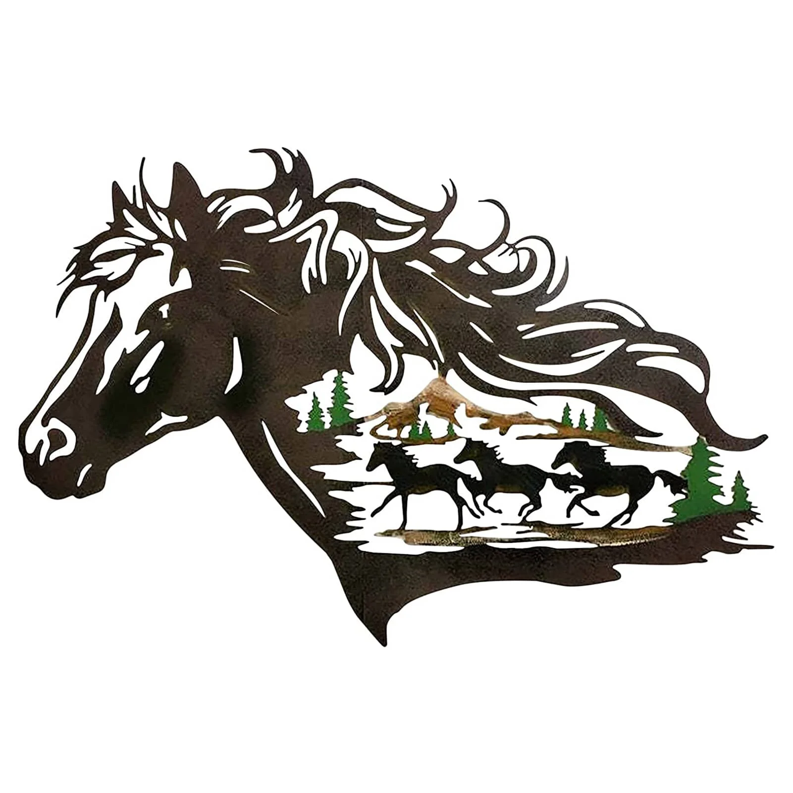 

Horse Shadow Home Decor Metal Wall Decoration Art Deco Showpiece Wall Decoration Pendant Metal Craft