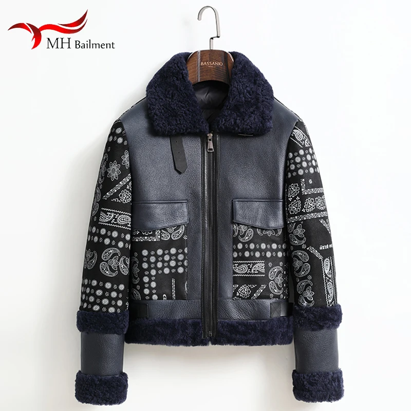 

Causal Sheepskin Coat Winter Splicing Down Jacket Lamb Fur Coat Women Oversized Thicken Warm Fur Locomotive Outerwear