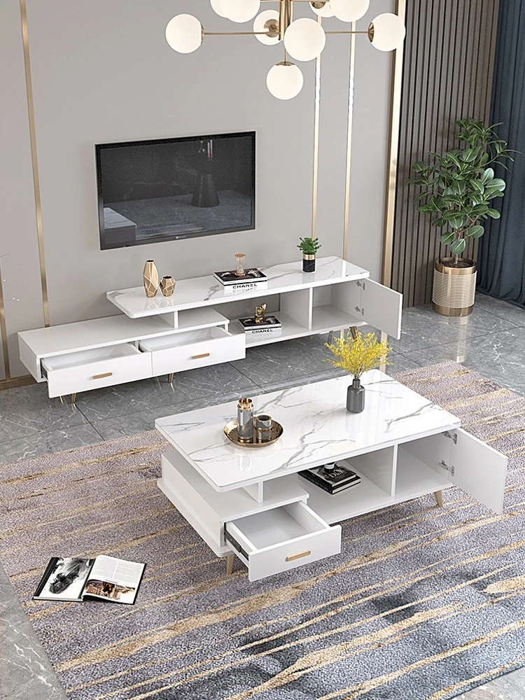 Гостиная Спальня Кофейная кровать Приставной столик с ящиками