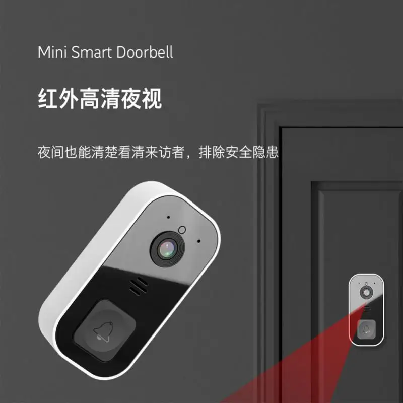 

Ai Doorbell Wide Angle Lens Infrared Night Wifi Visual Doorbell Changeable Sound 32 Mb Flash Video Voice Door Bell