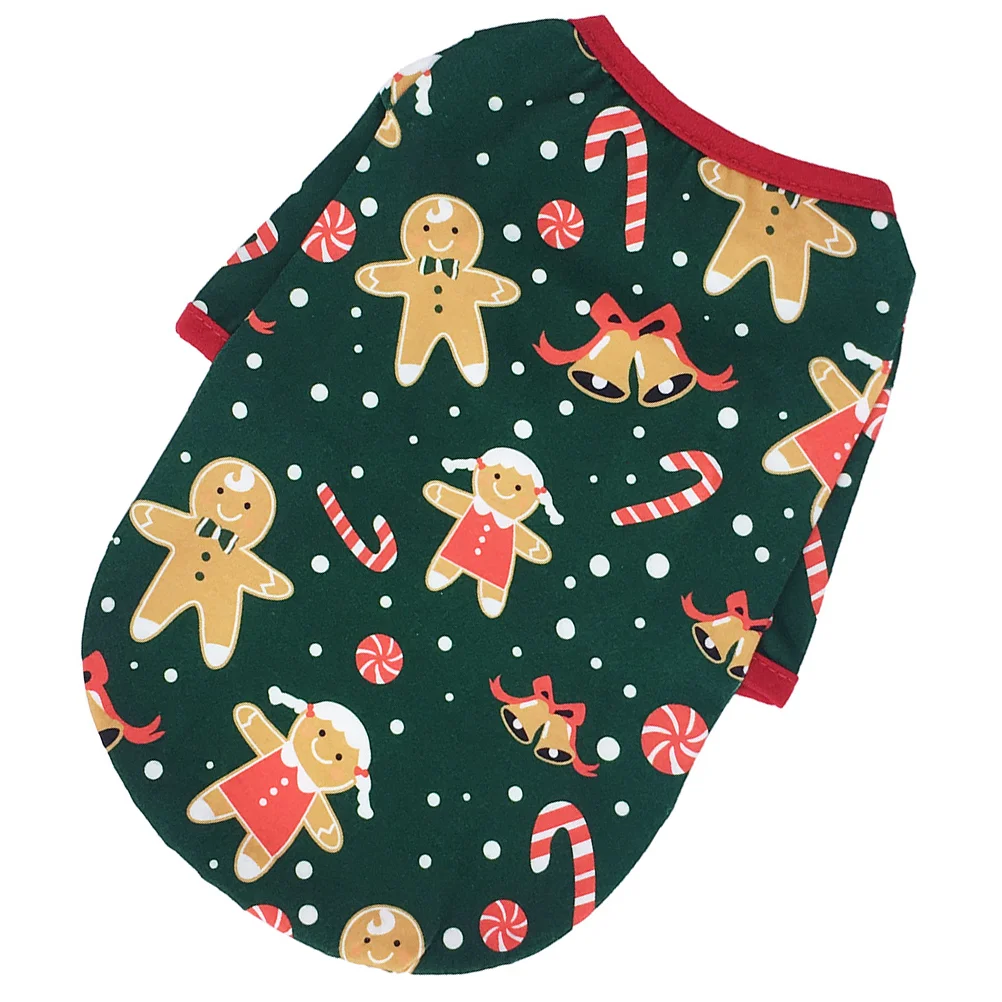 

Pet Christmas Dog Costume Clothes Puppyshirts Costumes Cat Pajamas Clothing Printed Party Outfits Warm Doggie Small Dogs Wearing