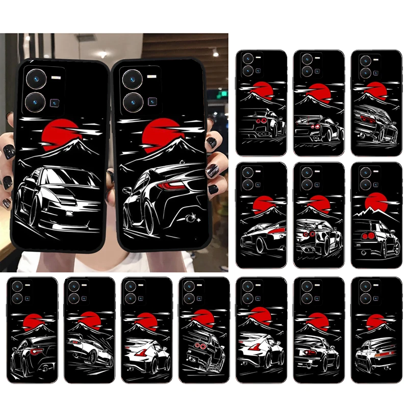 

JDM Sport Car Phone Case for VIVO Y53S Y33S Y22S Y11S Y31 Y21 Y70 Y20 Y21S Y72 Y35 Y51 Y01 V23E V21 V23 V21E Funda