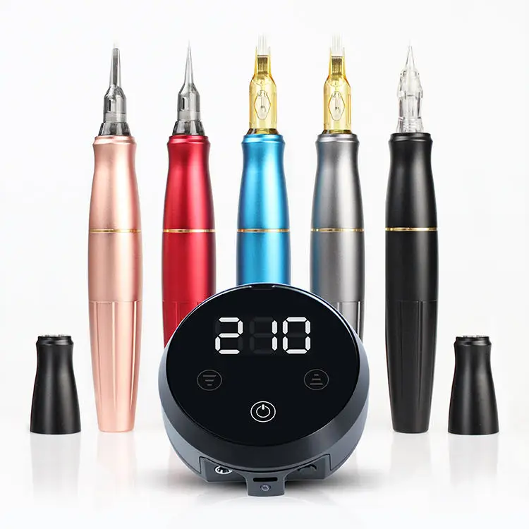 

ATTO NEW tatelf g12 silent rotary wireless tattoo pen kit Wireless Digital Permanent Makeup Tatoo Machine adjustable stroke tatt